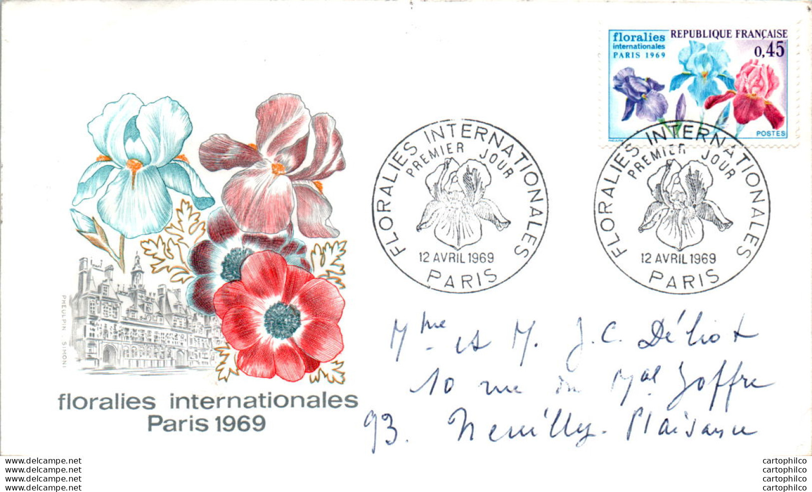 FDC France Salon De La Rose Paris 19069 Fleur Floralies - 1970-1979