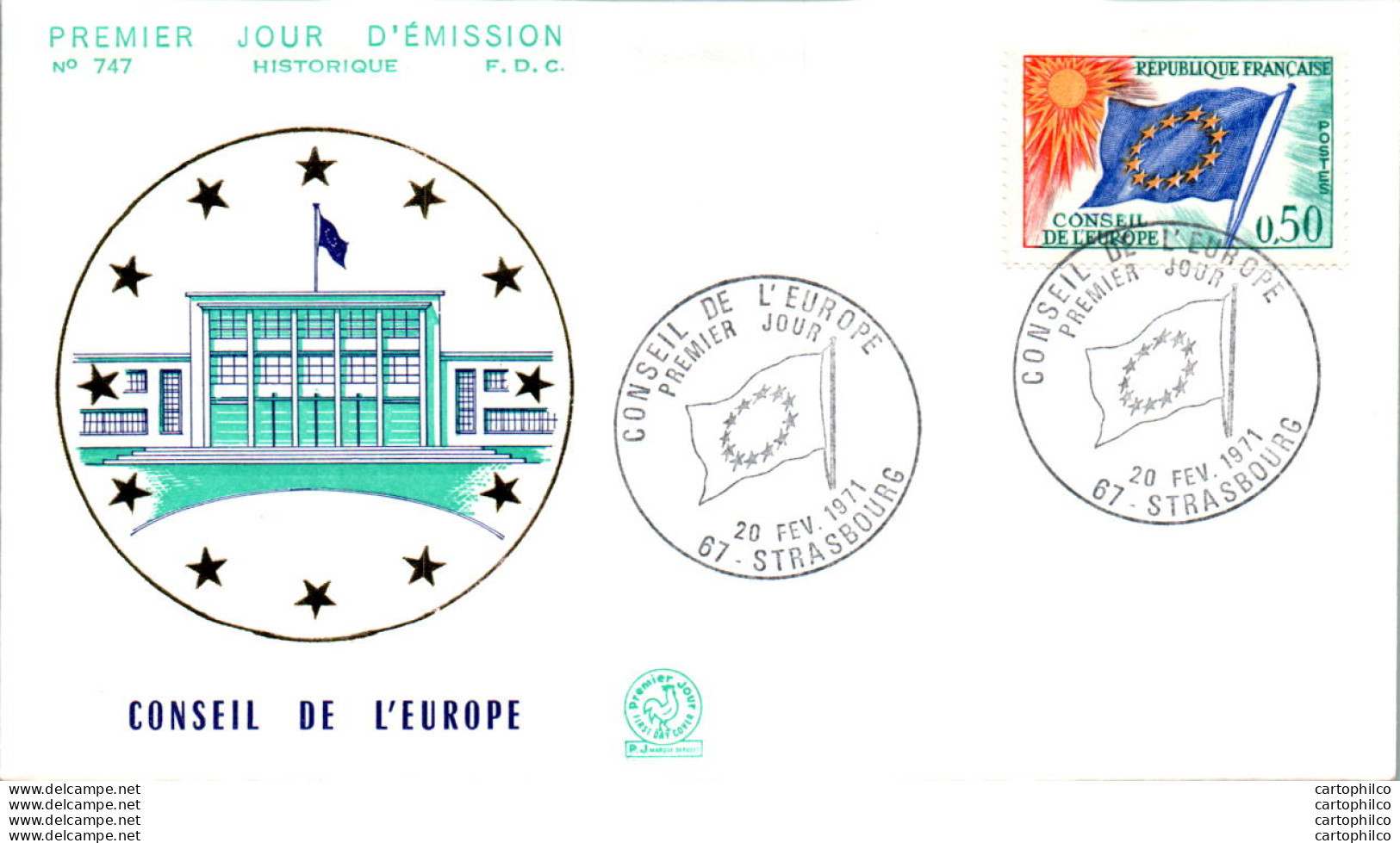 '"''FDC France Conseil De L''''Europe Strasbourg 19071''"' - 1970-1979
