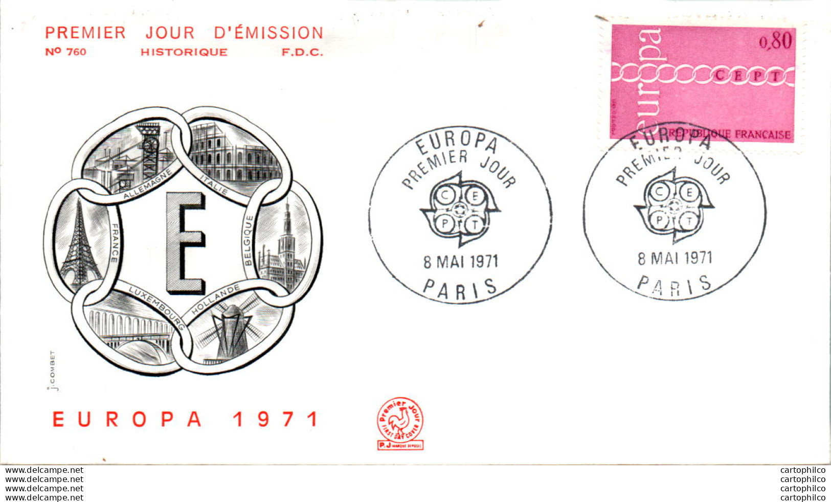 FDC France Europa 19071 Paris - 1970-1979