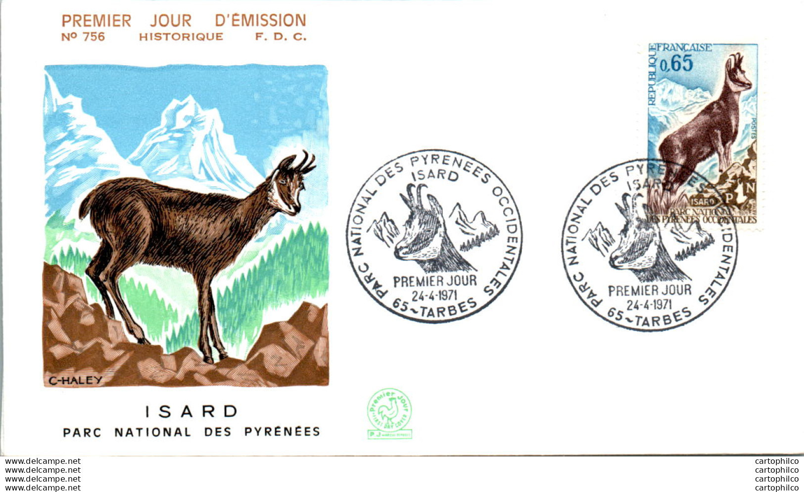 FDC France Isard Parc National Des Pyrenees Tarbes 19071 - 1970-1979