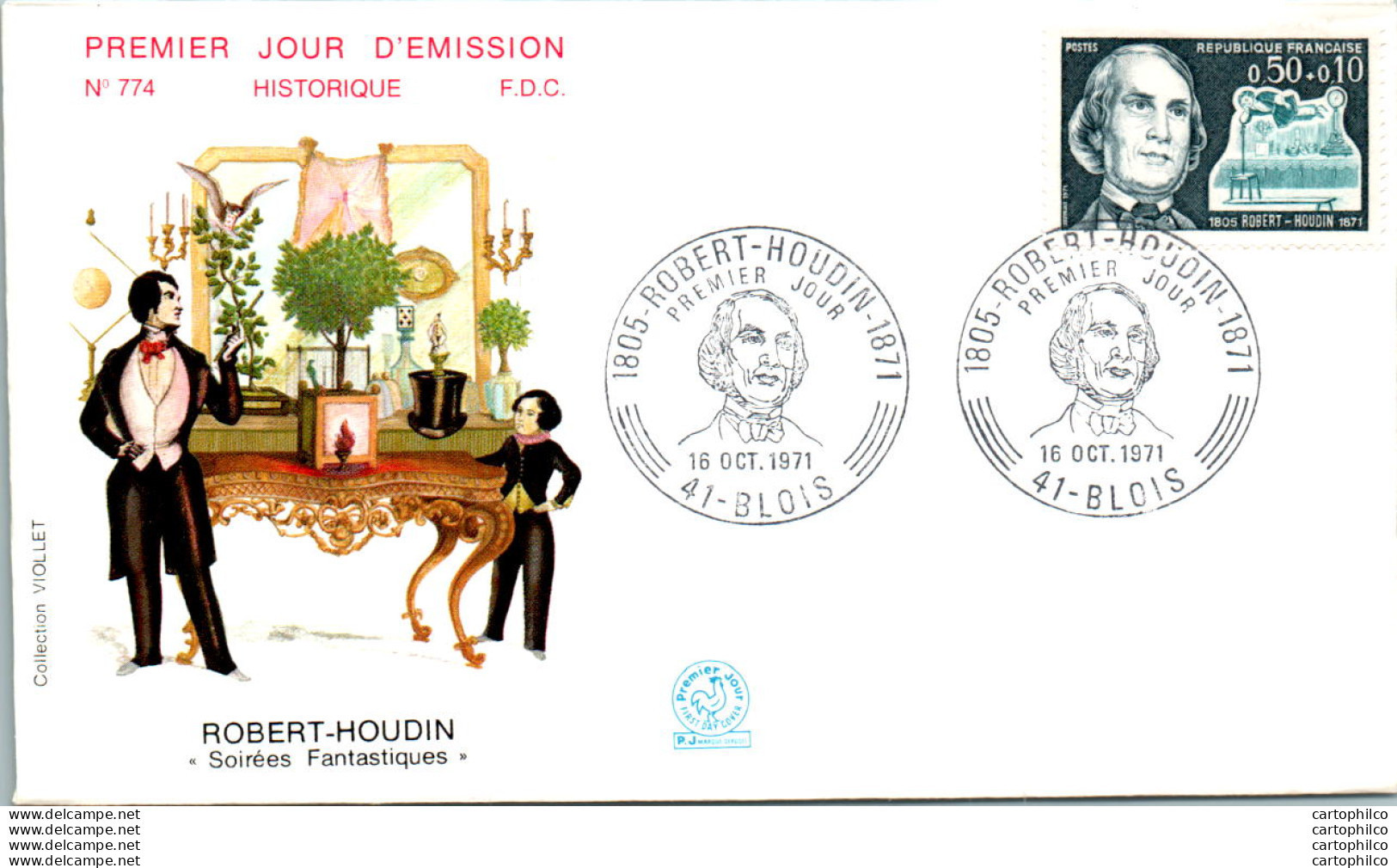 FDC France  Robert Houdin Soiress Fantastiques Blois 19071 Magie - 1970-1979