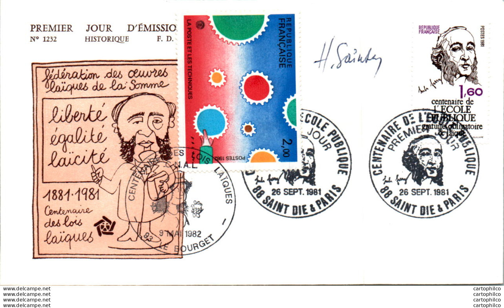 FDC France  Ecole Publique Saint Die Paris 1981 - 1970-1979