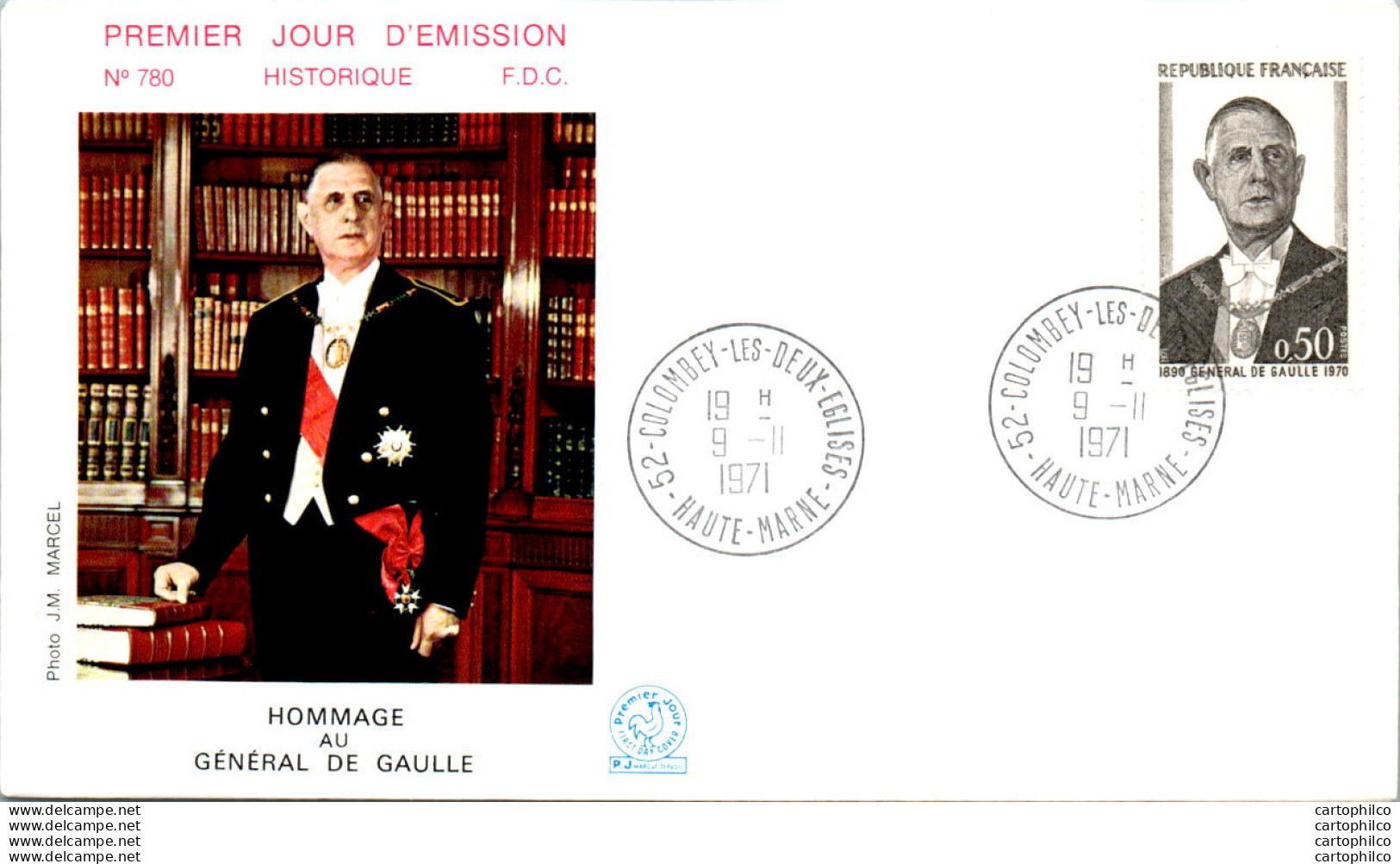 FDC France General De Gaulle Colombey Les Deux Eglises 19071 Militaria - 1970-1979