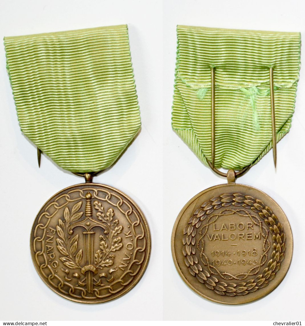 Médaille-BE-319-III_F.N.A.P.G.-N.V.O.K._version Or_WW1-WW2_20-25_D_R01 - Belgio