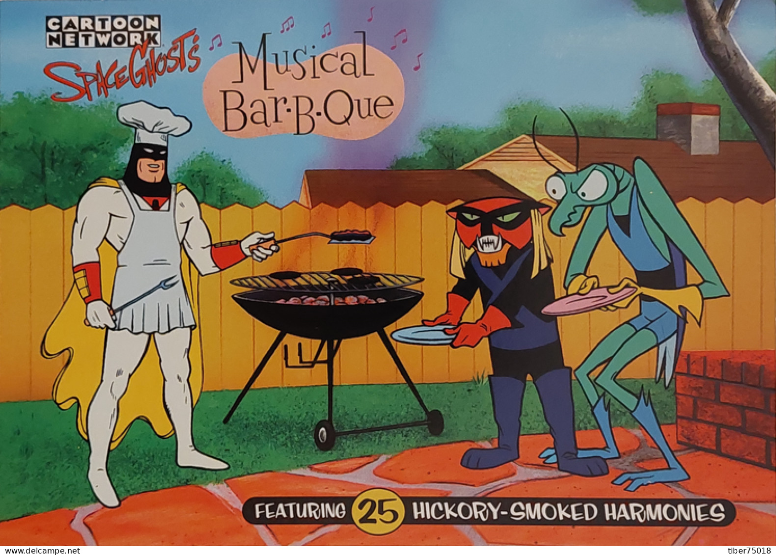 Carte Postale (Tower Records) Musical Bar.B.Que (Space Ghosts) Featuring 25 Hickory-smoked Harmonies (Cartoon Network) - Advertising