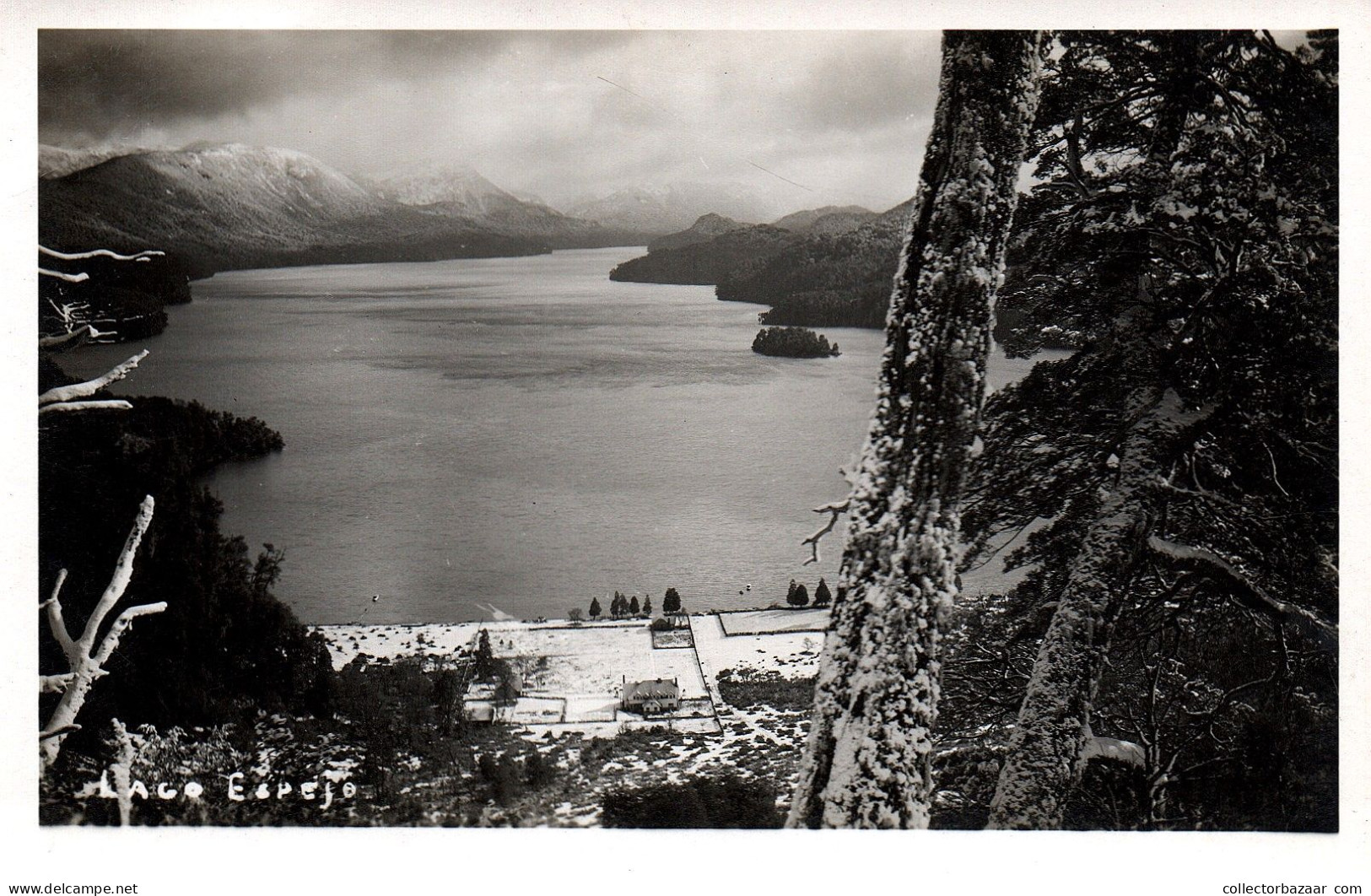 Argentina Bariloche Lago Espejo Patagonia Real Photo Postcard Ca1930 - Argentinien