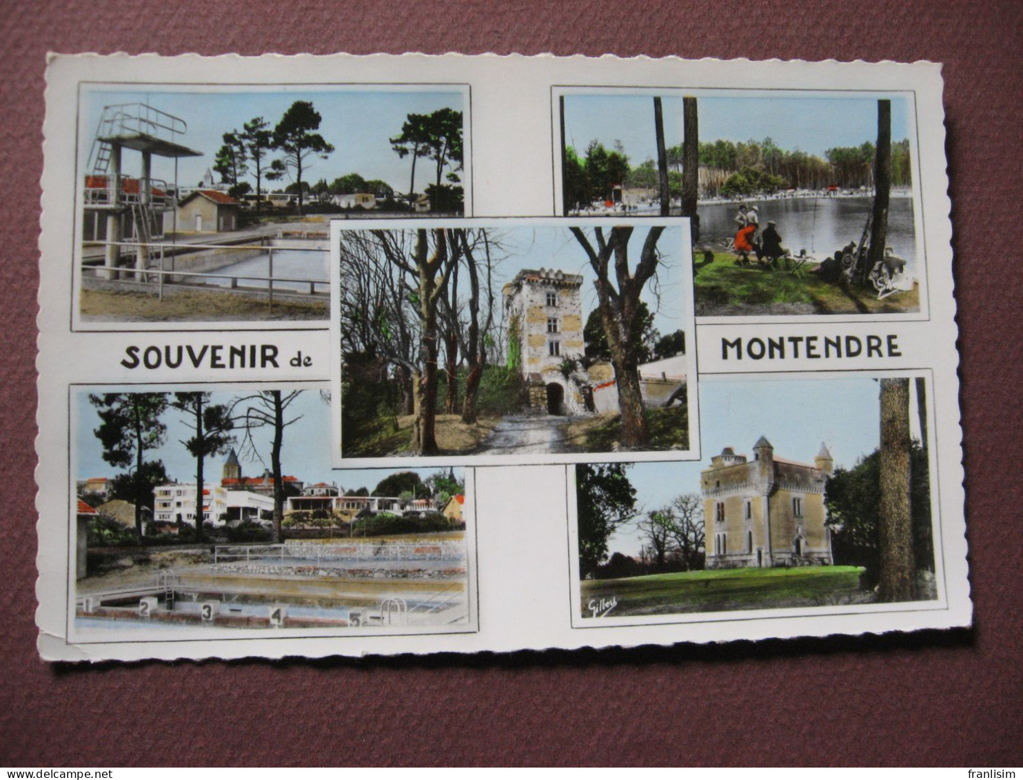 CPA PHOTO COULEUR 17 Souvenir De MONTENDRE LES PINS Multivues 1950 1960 - Montendre