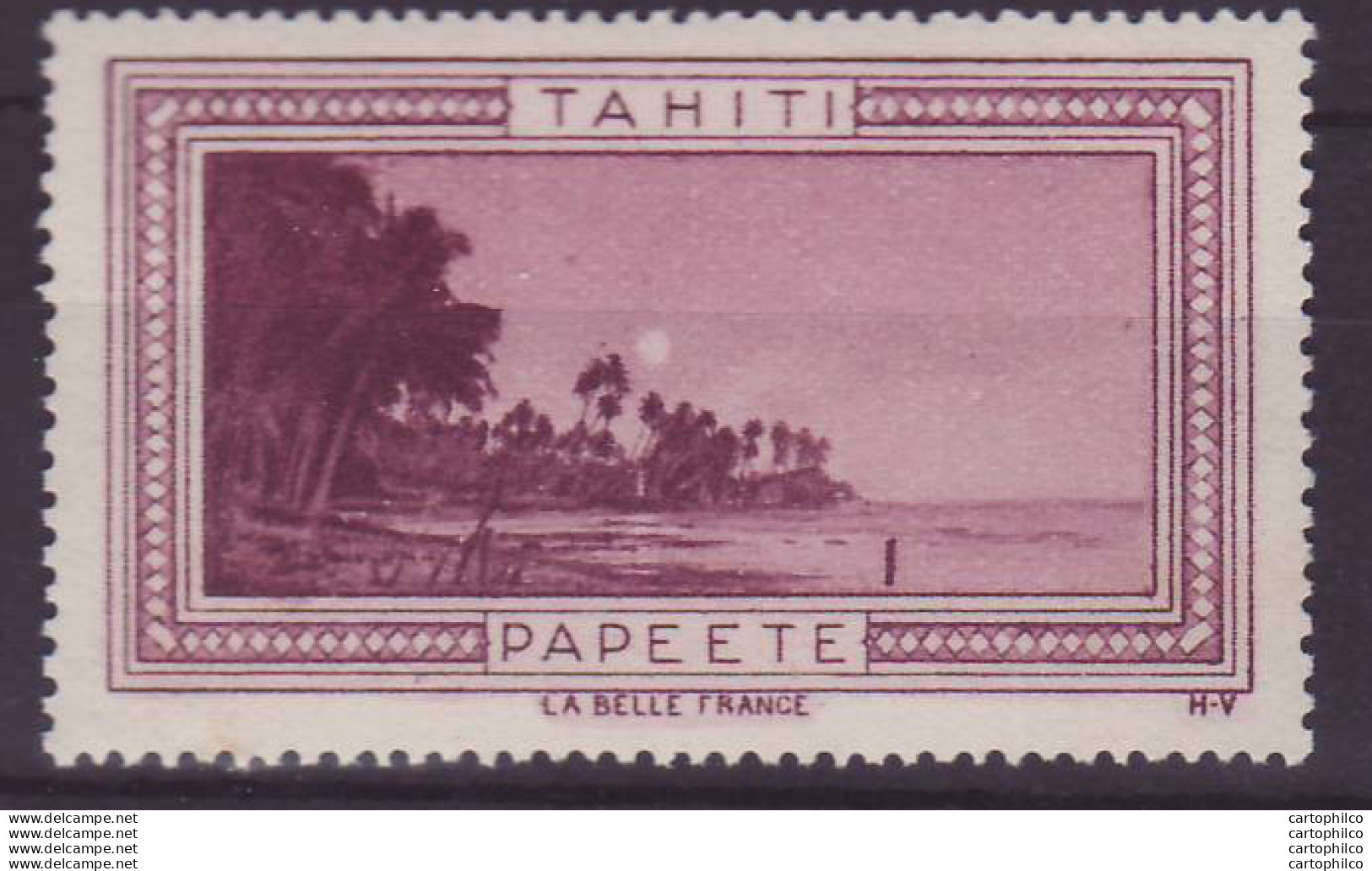 Vignette ** Tahiti Papeete - Ongebruikt
