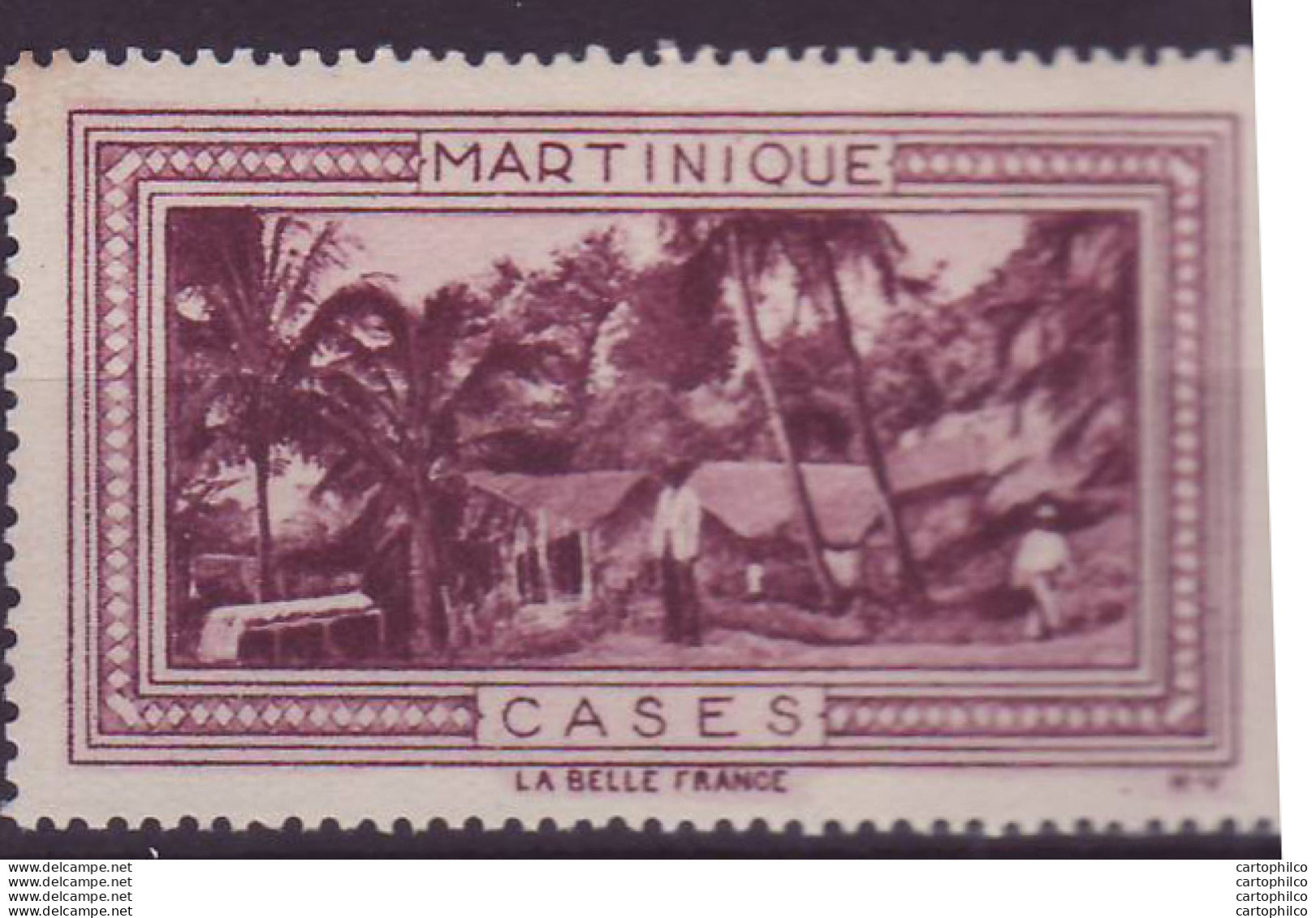 Vignette ** Martinique Cases - Ongebruikt