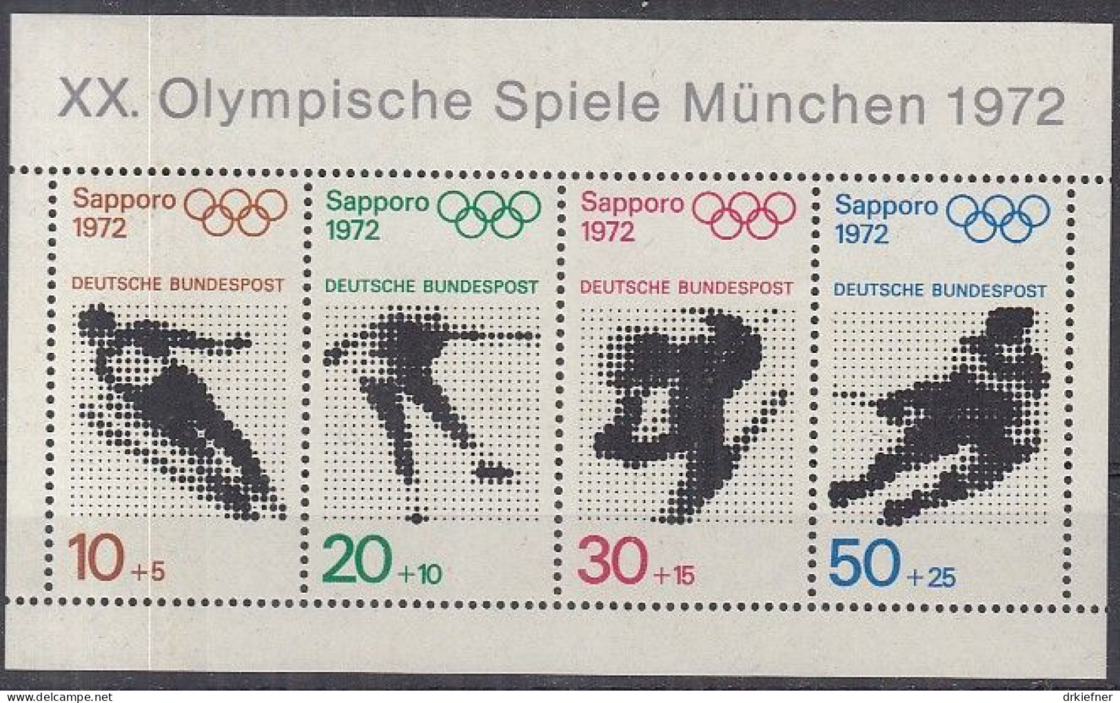 BRD  Block 6, Postfrisch **, Mit Abart, Olympische Sommerspiele München 1972, 1971 - 1959-1980