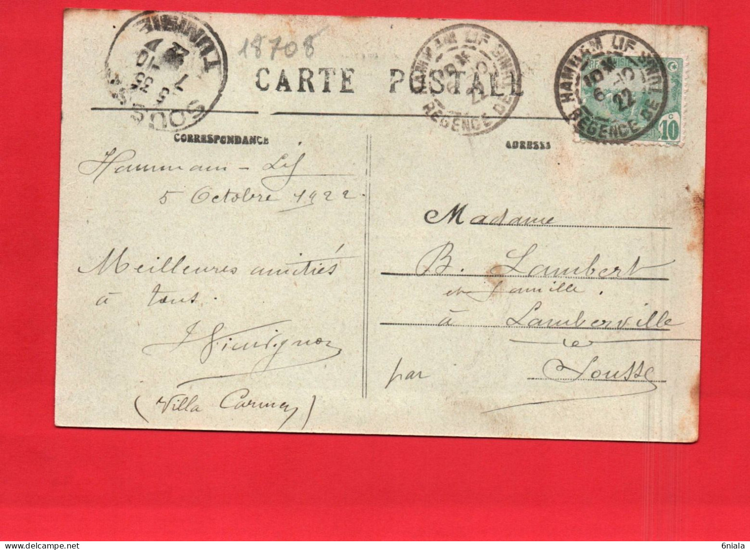 18708  HAMMAM  LIF  Vue Générale     (2 Scans ) - Tunisia