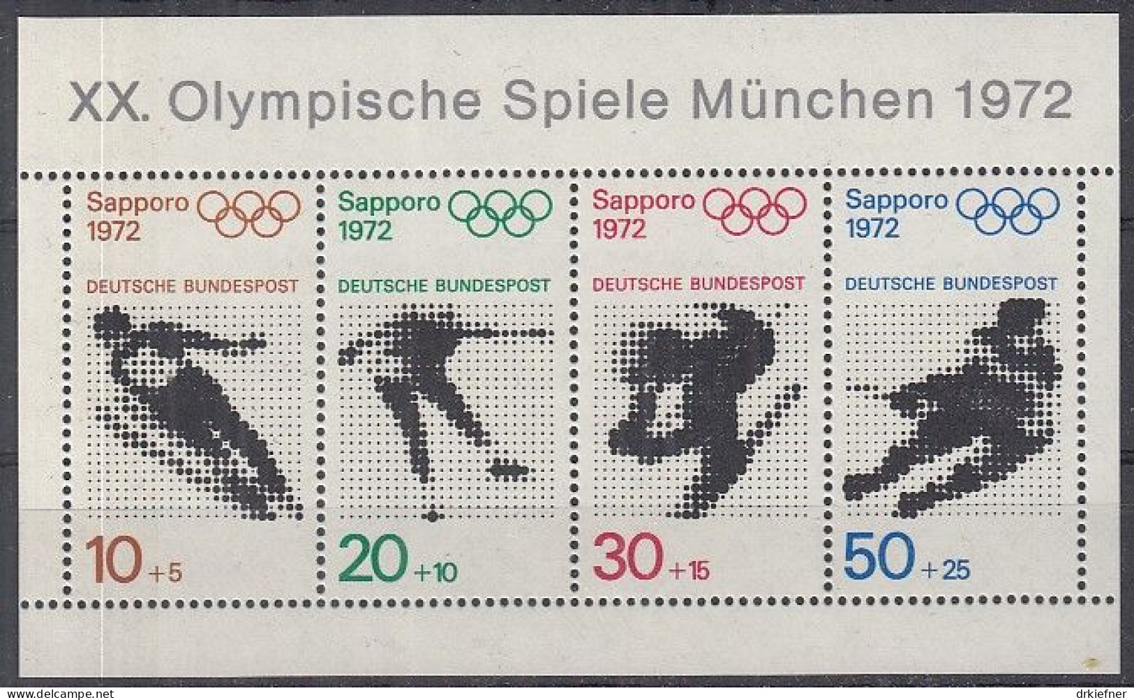 BRD  Block 6, Postfrisch **, Mit Abart, Olympische Sommerspiele München 1972, 1971 - 1959-1980