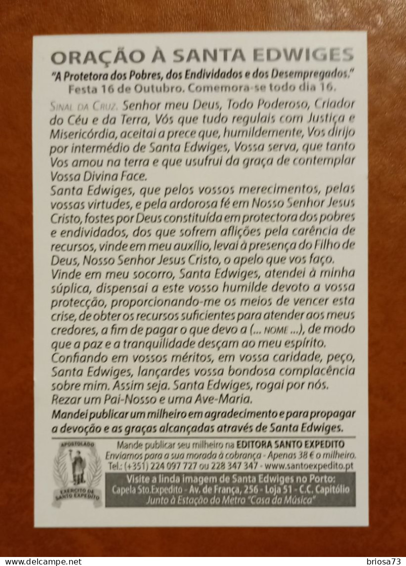Santino, Santa Edwiges - Religion &  Esoterik