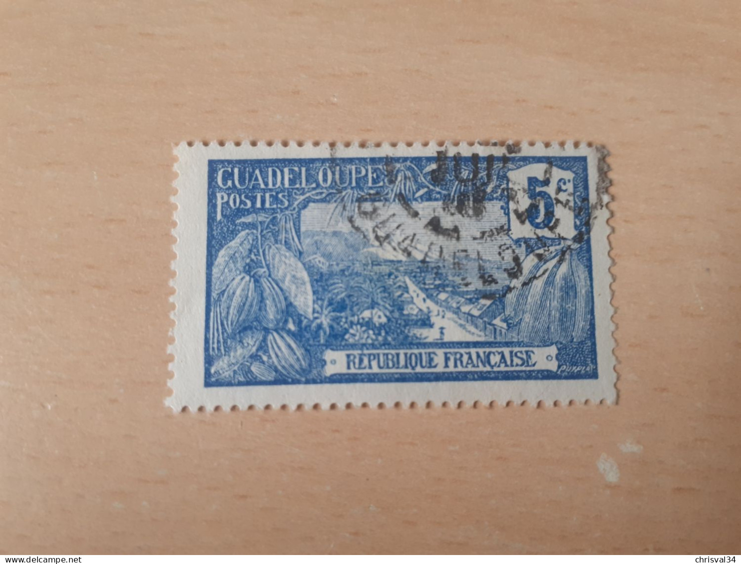 TIMBRE   GUADELOUPE       N  77     COTE  0,25   EUROS  OBLITERE - Gebruikt