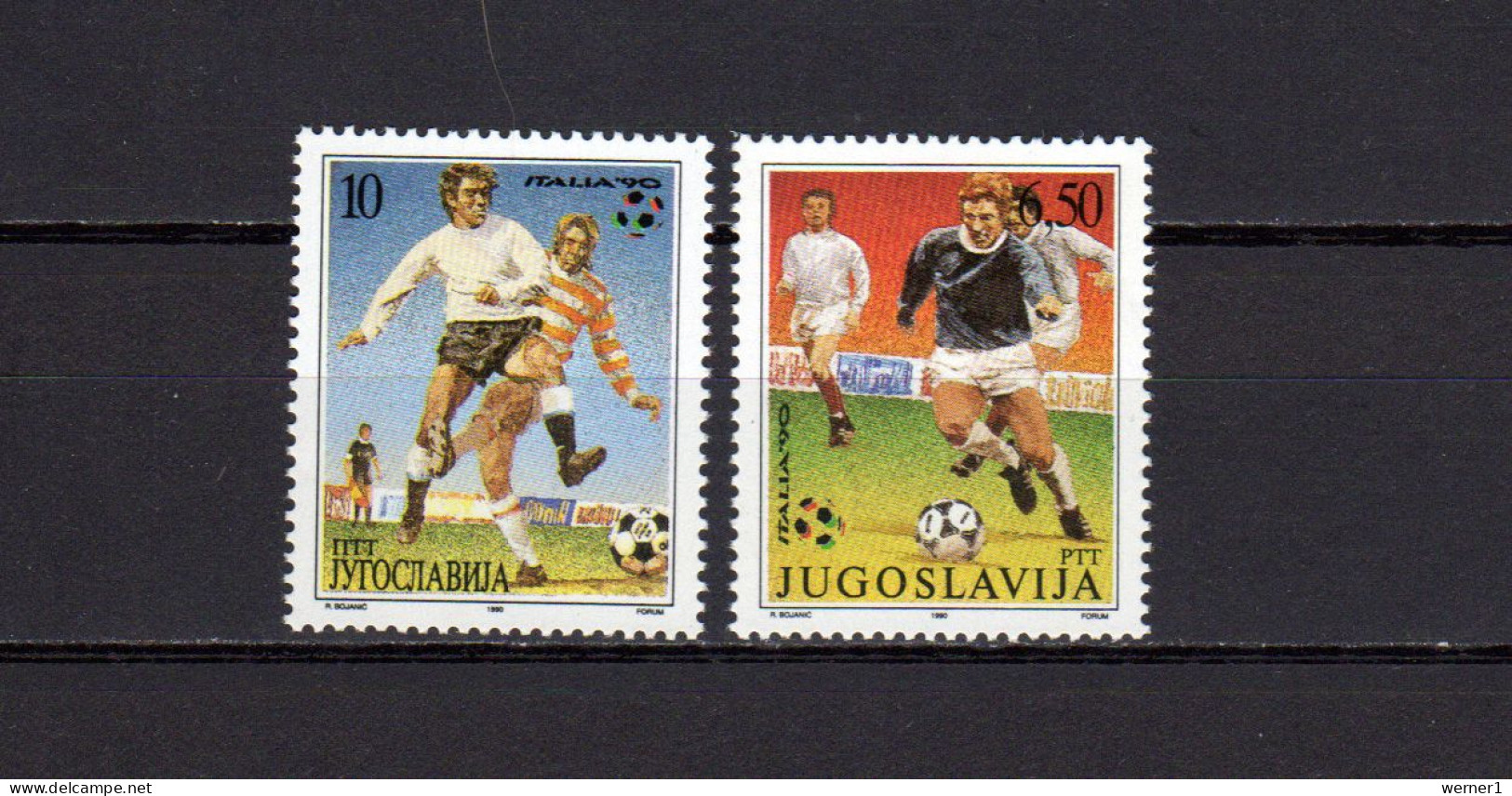 Yugoslavia 1990 Football Soccer World Cup Set Of 2 MNH - 1990 – Italia