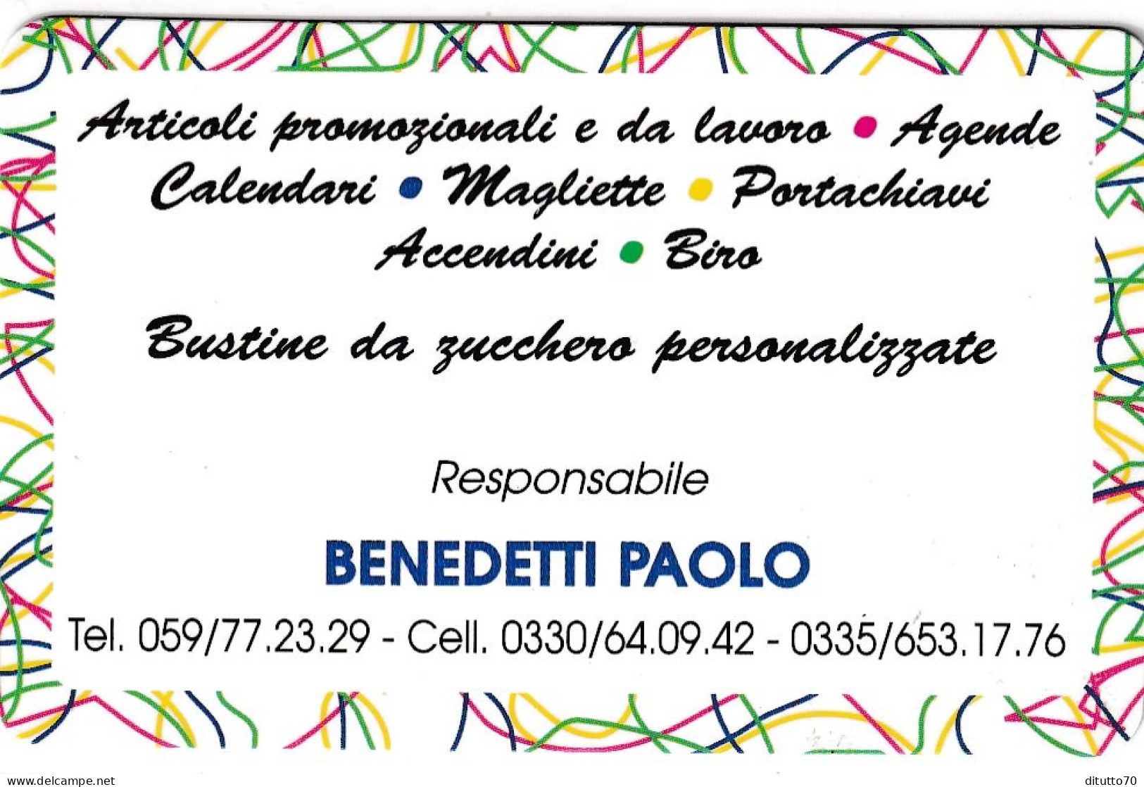 Calendarietto - Articoli Promozionali E Da Lavoro - Benedetti Paolo - Anno 1998 - Klein Formaat: 1991-00