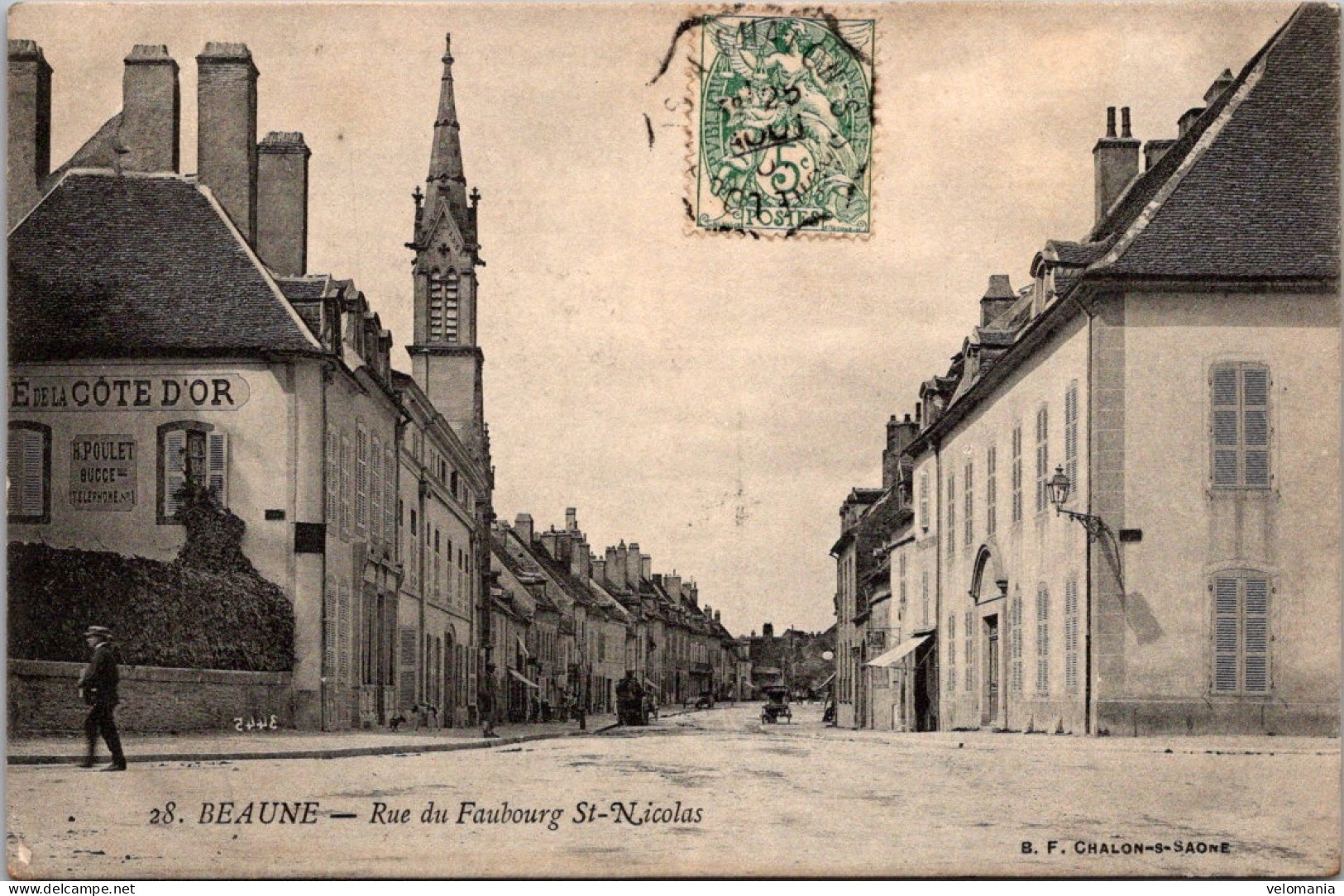 S16360 Cpa 21 Beaune - Rue Du Faubourg Saint Nicolas - Beaune