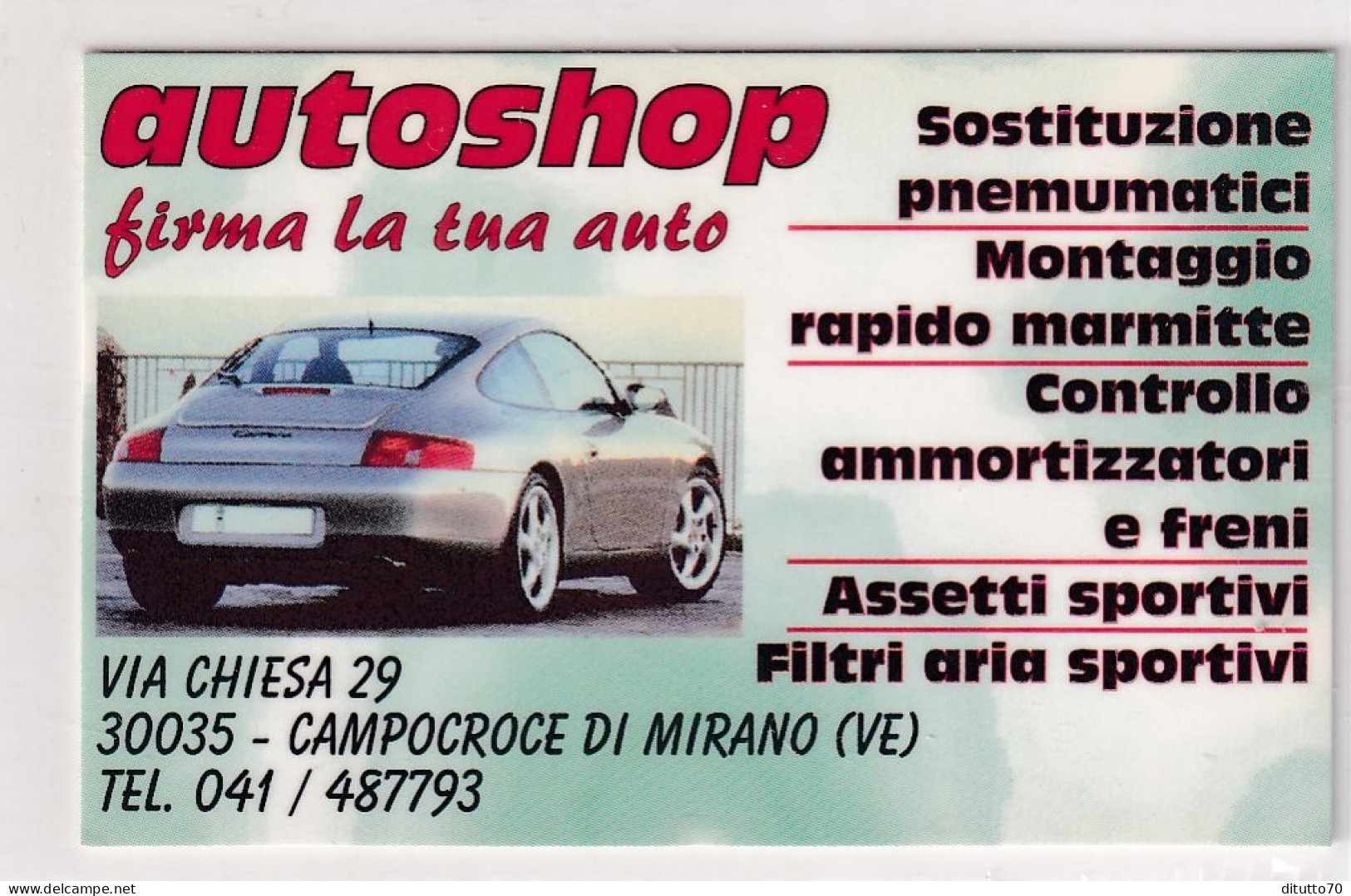 Calendarietto - Autoshop - Campocroce Di Mirano - Anno 1998 - Kleinformat : 1991-00