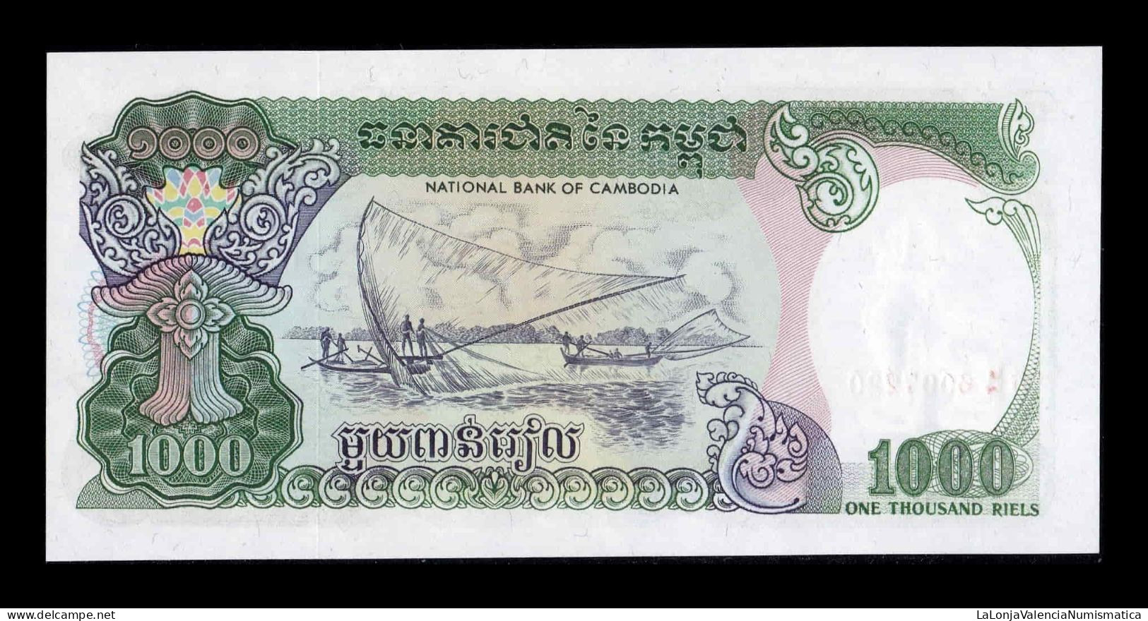Camboya Cambodia 1000 Riels 1992 Pick 39 Sc Unc - Cambodge