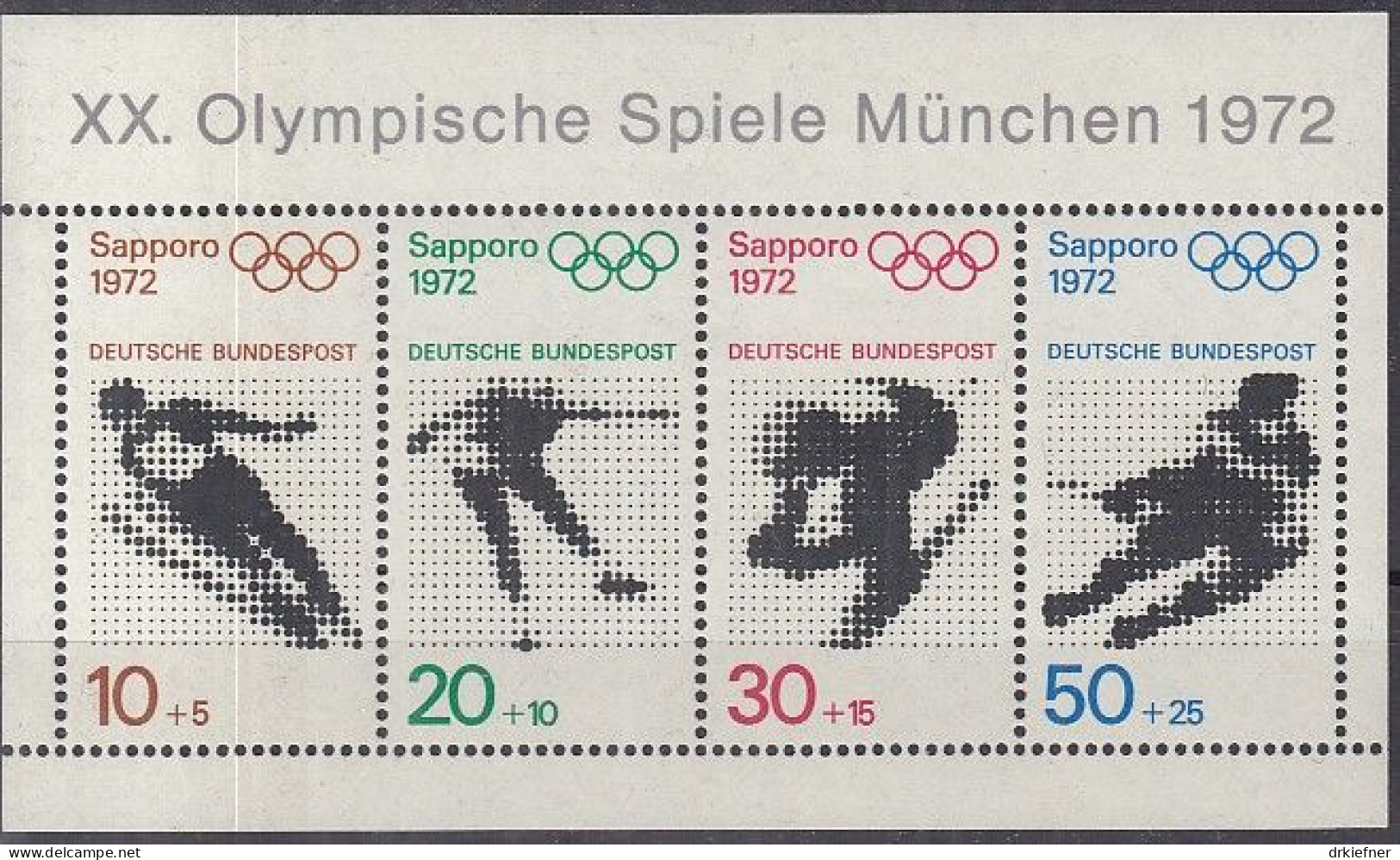 BRD  Block 6, Postfrisch **, Mit Abart, Olympische Sommerspiele München 1972, 1971 - 1959-1980