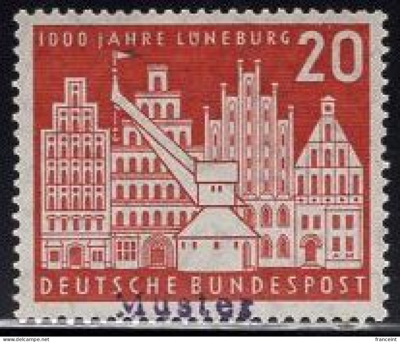GERMANY(1956) Luneberg Millennium. MUSTER (specimen) Overprint. Scott No 741. - Autres & Non Classés