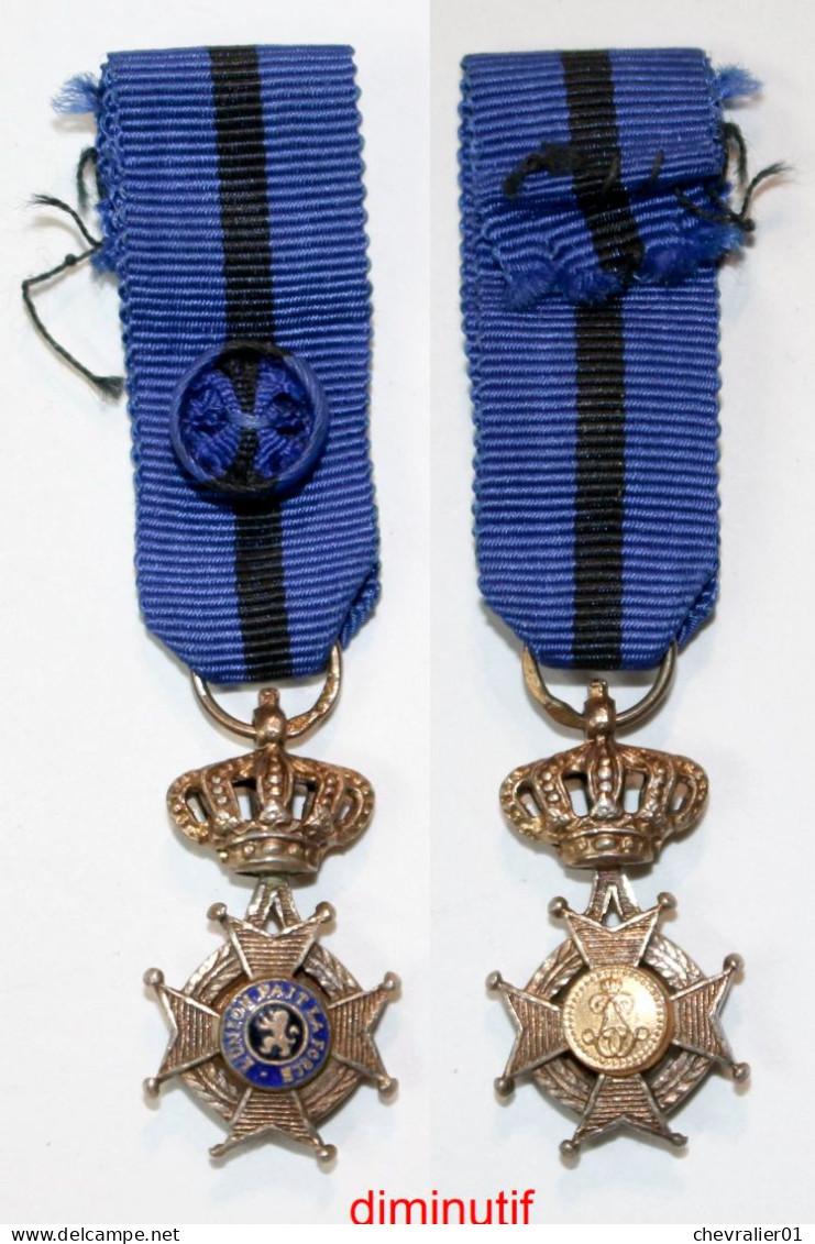 Médaille-BE-019A_V2_di_ag_Ordre De Leopold II_Officier_1908-1951_poinçonné_FR_diminutif_D_21-04-1 - Belgium