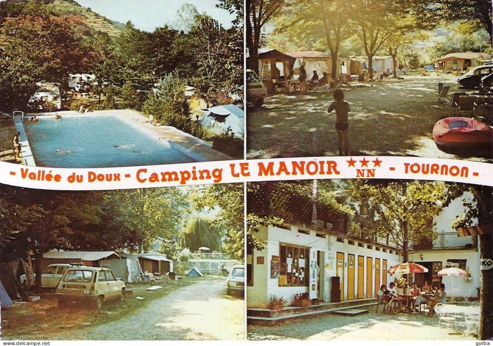 *CPM - 07 - TOURNON - Camping "Le Manoir" En Bordure Du Doux - Multivue - Tournon