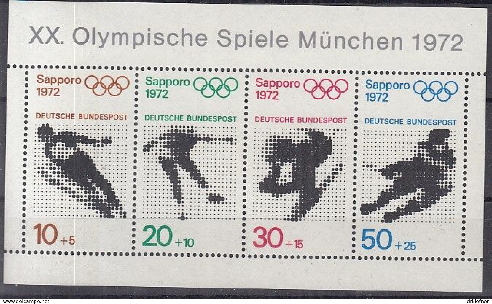 BRD  Block 6, Postfrisch **, Mit Abart, Olympische Sommerspiele München 1972, 1971 - 1959-1980