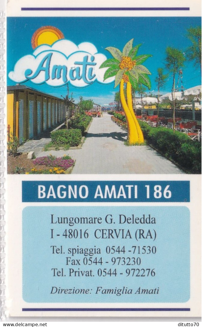 Calendarietto - Bagno Amato 186 - Cervia - Ravenna - Anno 1997 - Kleinformat : 1991-00