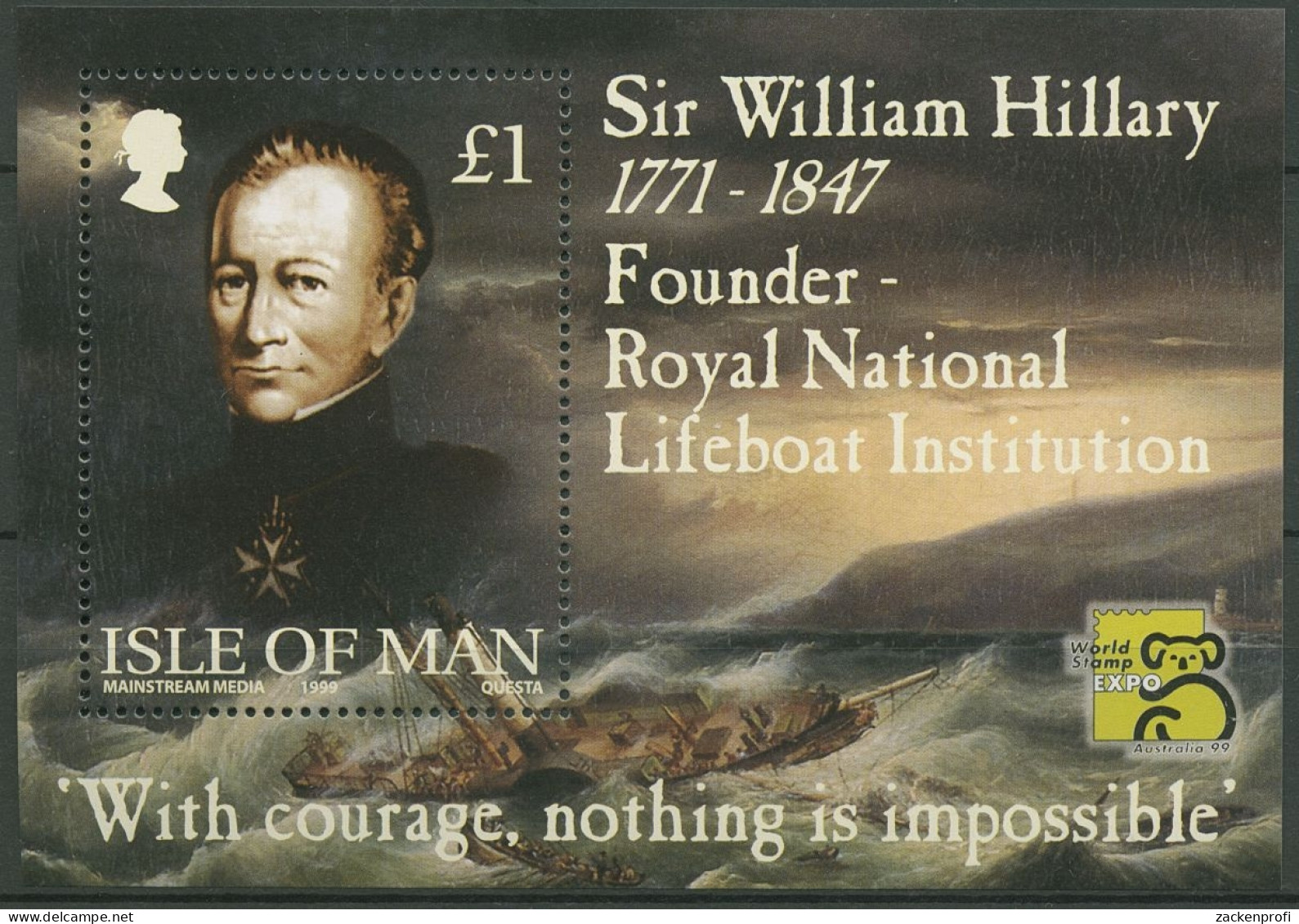 Isle Of Man 1999 Brit.Lebensrettungsgesellschaft Block 34 Postfrisch (C90645) - Isla De Man