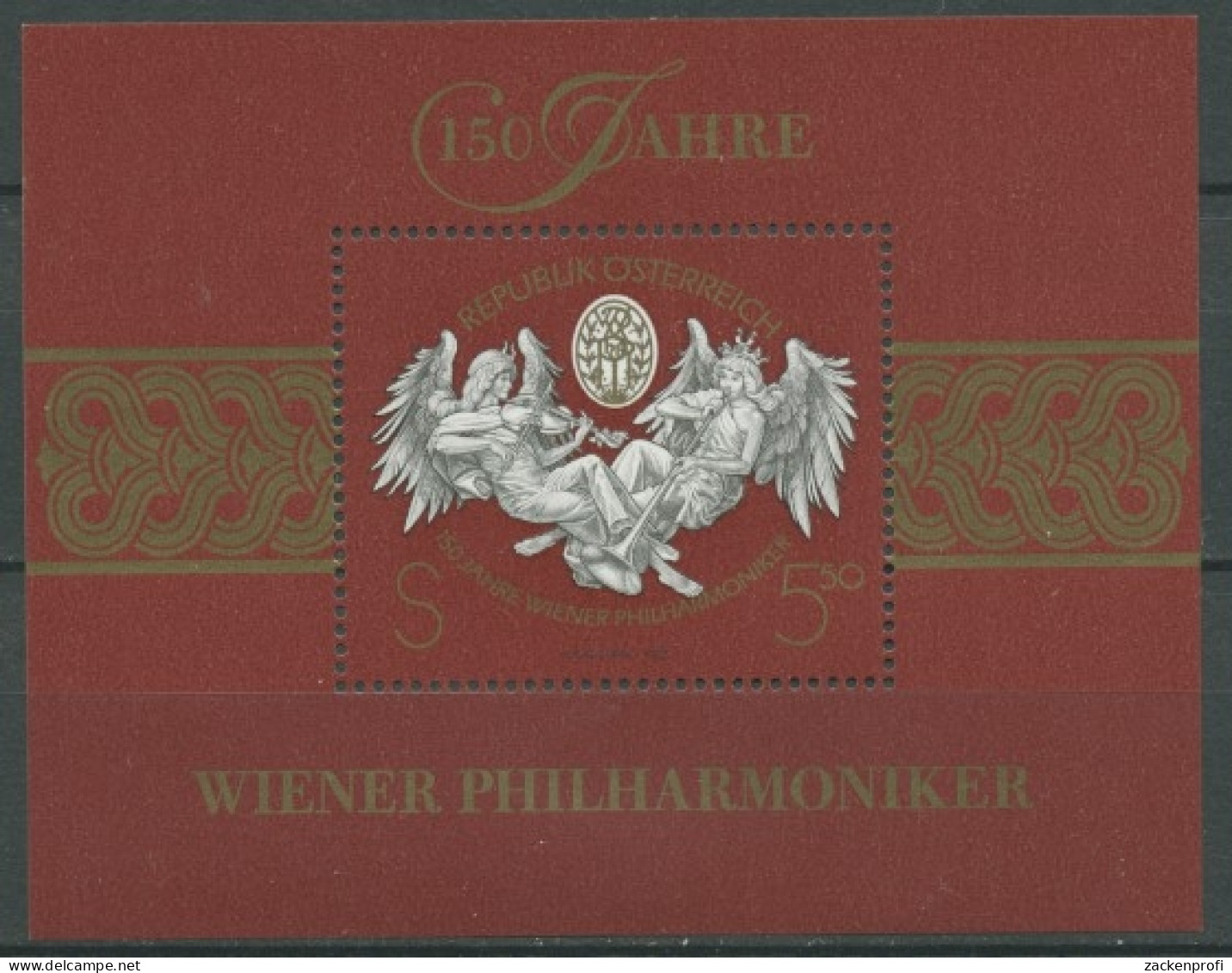 Österreich 1992 150 Jahre Wiener Philharmoniker Block 11 Postfrisch (C16468) - Blokken & Velletjes