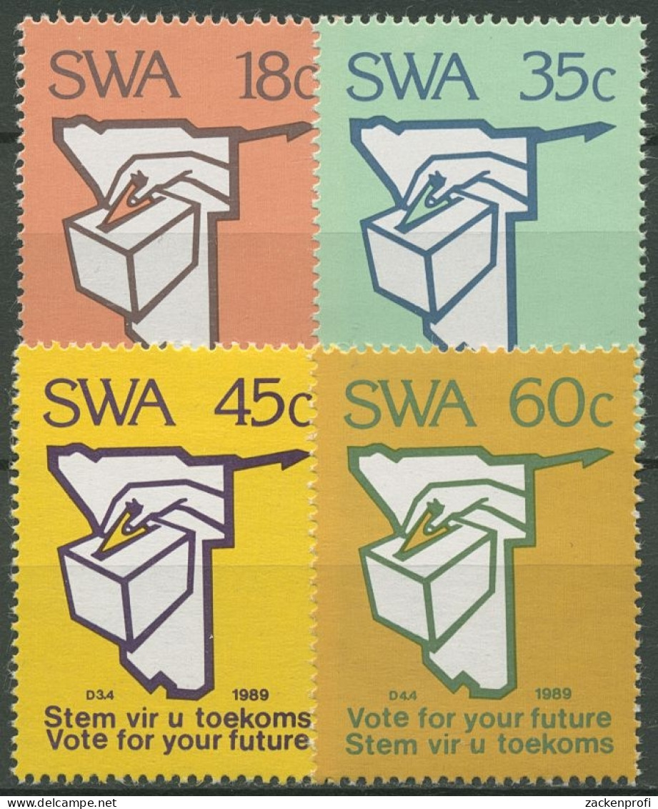 Südwestafrika 1989 Wahlen Vom 1. November Wahlurne Stimmzettel 645/48 Postfrisch - Südwestafrika (1923-1990)