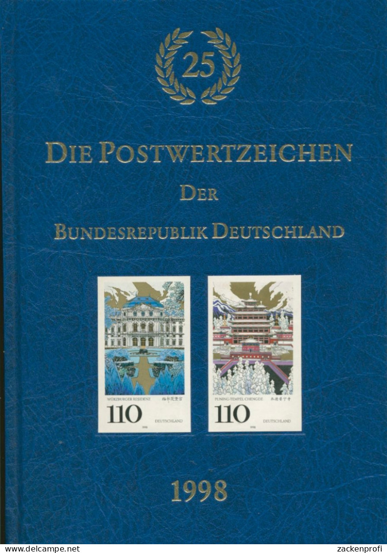 Bund Jahrbuch 1998 Mit Allen Marken Postfrisch Und Schwarzdruck (XL9588) - Ungebraucht