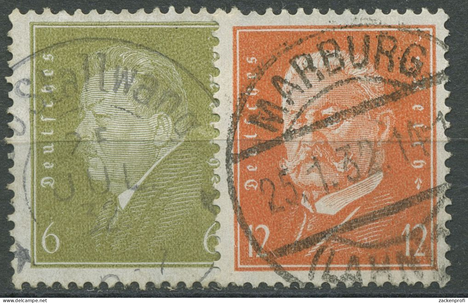 Deutsches Reich 1932 Reichspräsidenten Ebert Und Hindenburg 465/66 TOP-Stempel - Oblitérés
