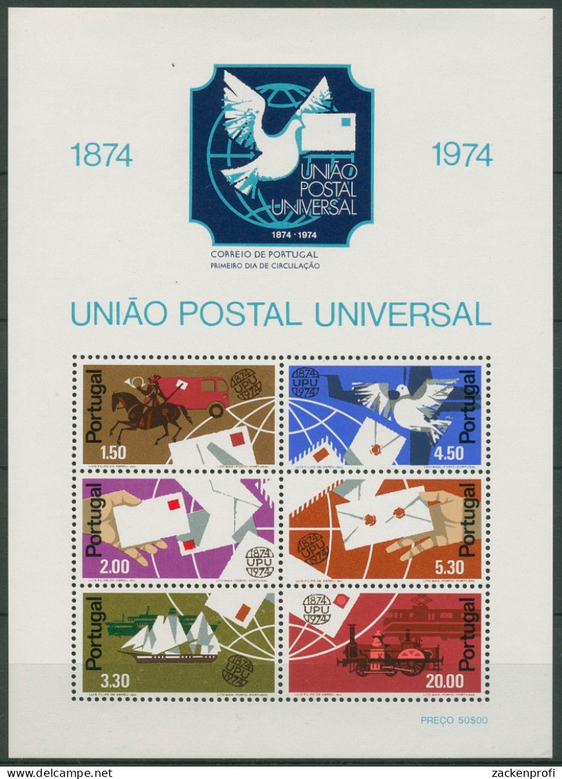 Portugal 1974 Weltpostverein UPU Block 15 Postfrisch (C91062) - Blocs-feuillets