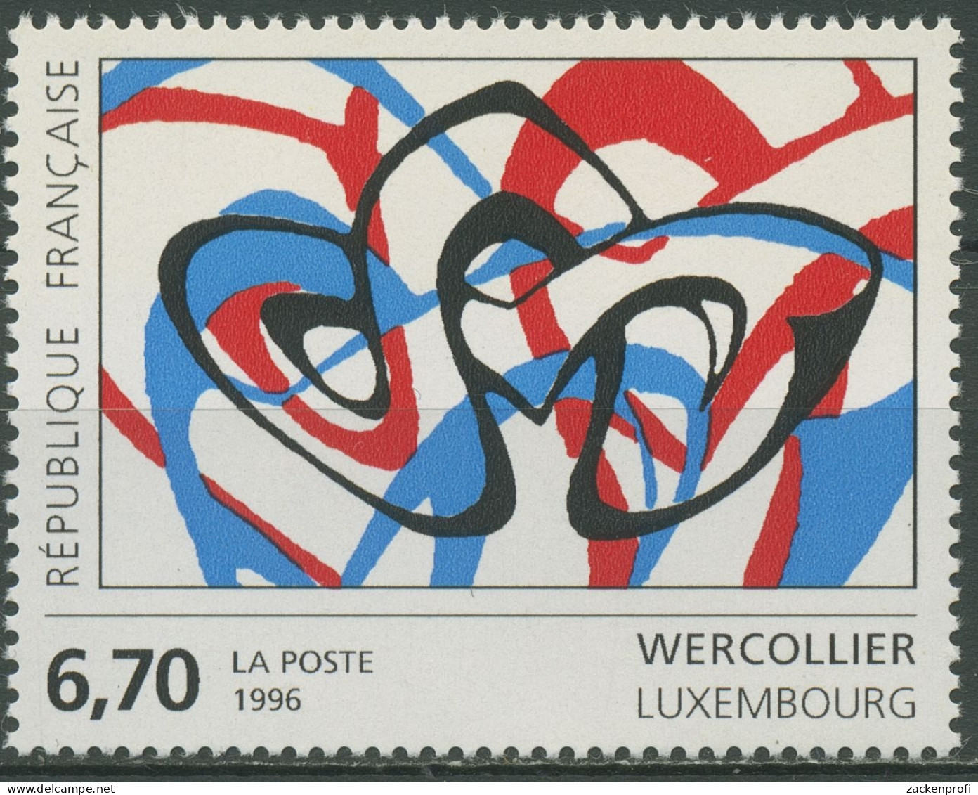 Frankreich 1996 Zeitgenössische Kunst Zeichnung L. Wercollier 3127 Postfrisch - Unused Stamps
