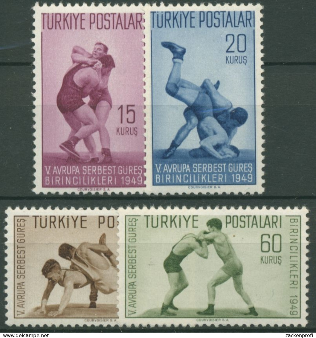 Türkei 1949 Europameisterschaften Im Freistilringen 1231/34 Postfrisch - Ongebruikt