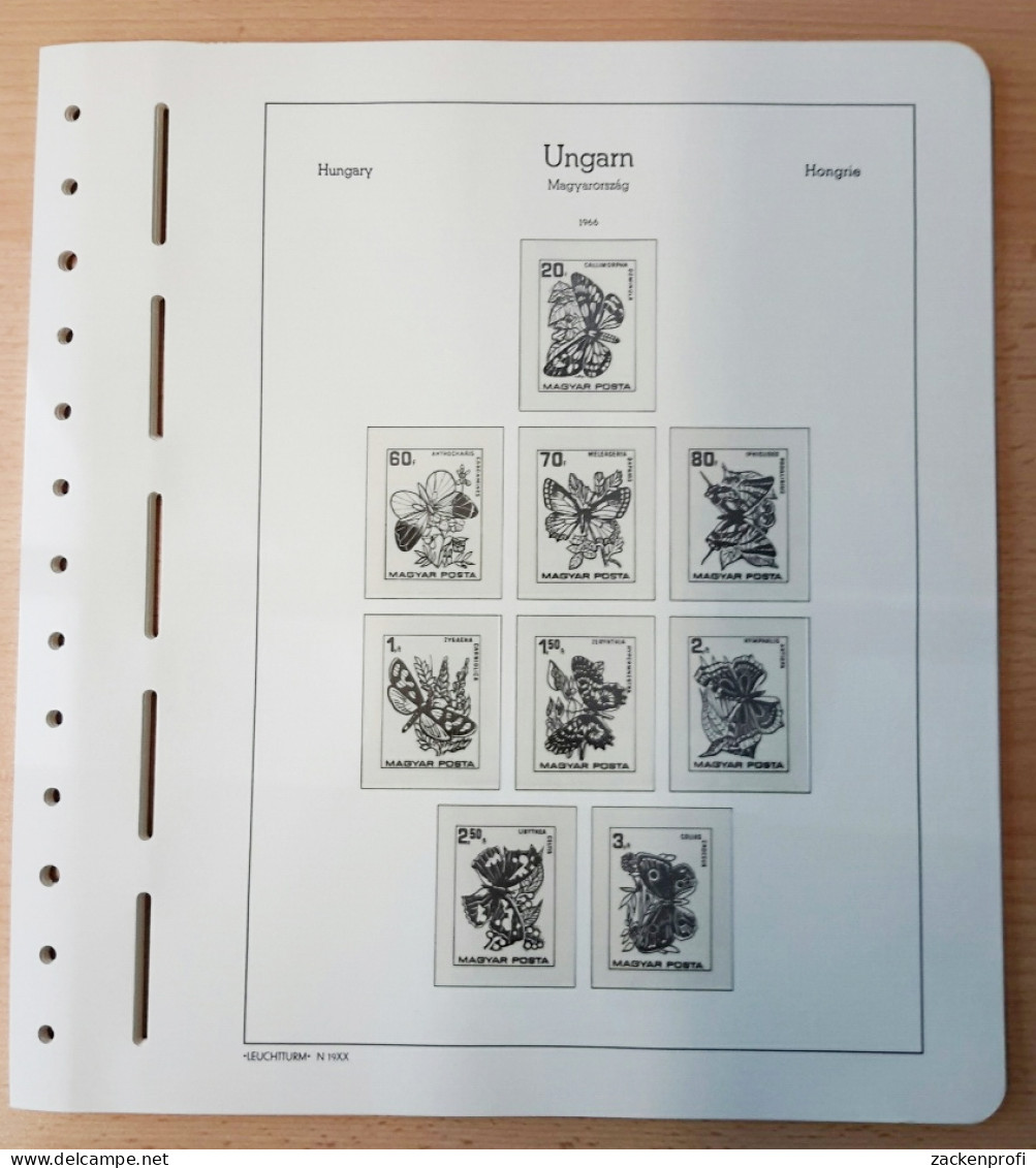 LEUCHTTURM Vordrucke Ungarn 1966 SF Gebraucht (Z2133) - Pre-Impresas