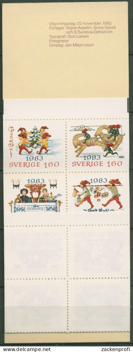 Schweden 1983 Weihnachten Postkarten Markenheftchen MH 95 Postfrisch (C60593) - 1981-..