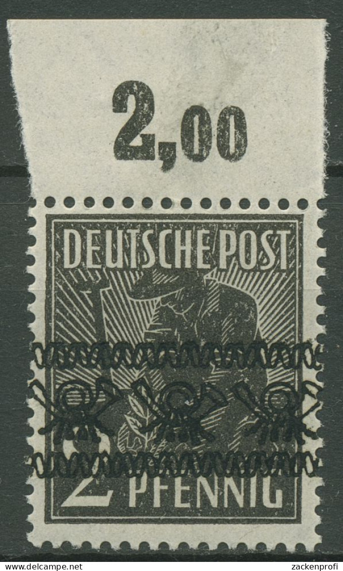 Bizone 1948 II. Kontrollr. Bandaufdruck Plattendruck 36 I A P OR Ndgz Postfrisch - Sonstige & Ohne Zuordnung