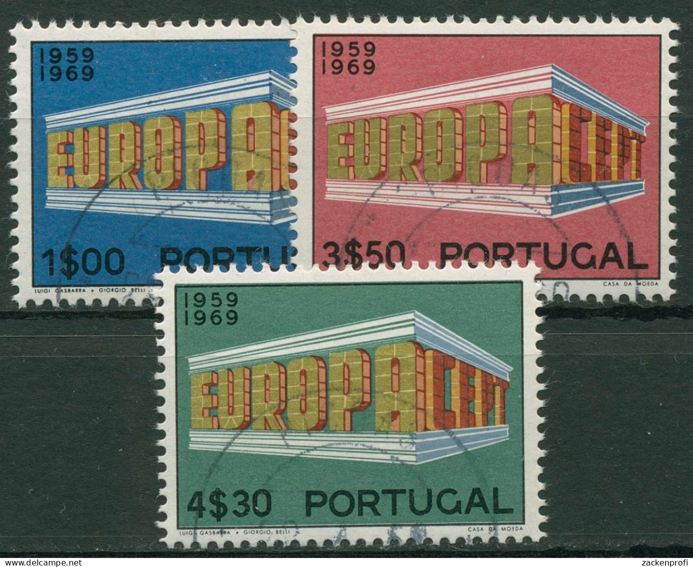 Portugal 1969 Europa CEPT Tempel 1070/72 Gestempelt - Gebraucht