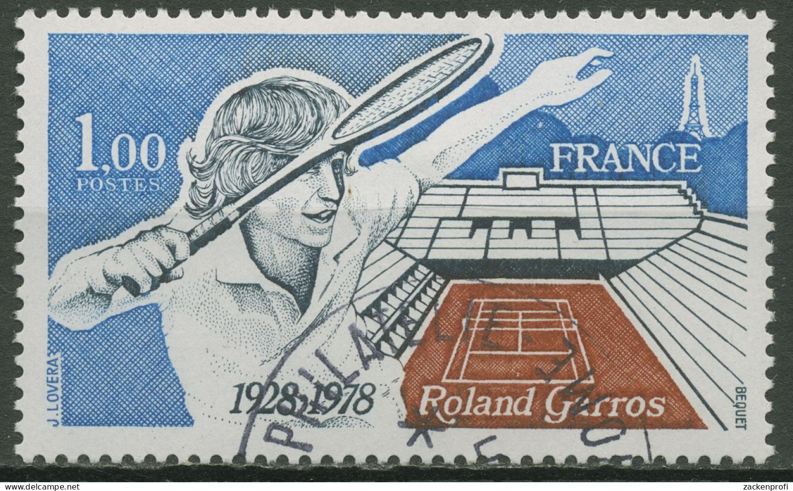 Frankreich 1978 Tennis Roland Garros 2102 Gestempelt - Gebruikt