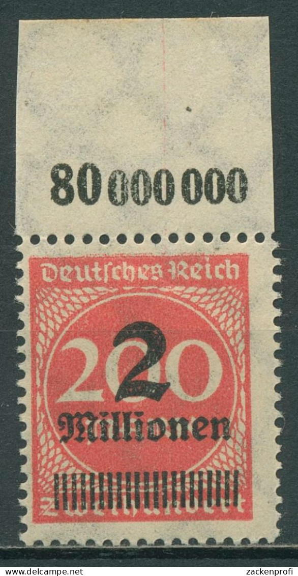 Dt. Reich 1923 Mit Aufdruck Platte Oberrand 309 A P A OR Postfrisch - Ongebruikt