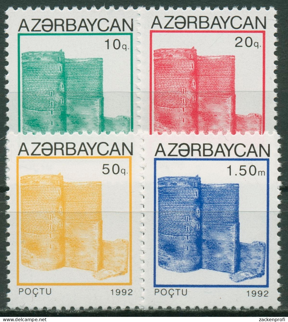 Aserbaidschan 1992 Mädchenturm Baku 75/78 Postfrisch - Azerbaïdjan