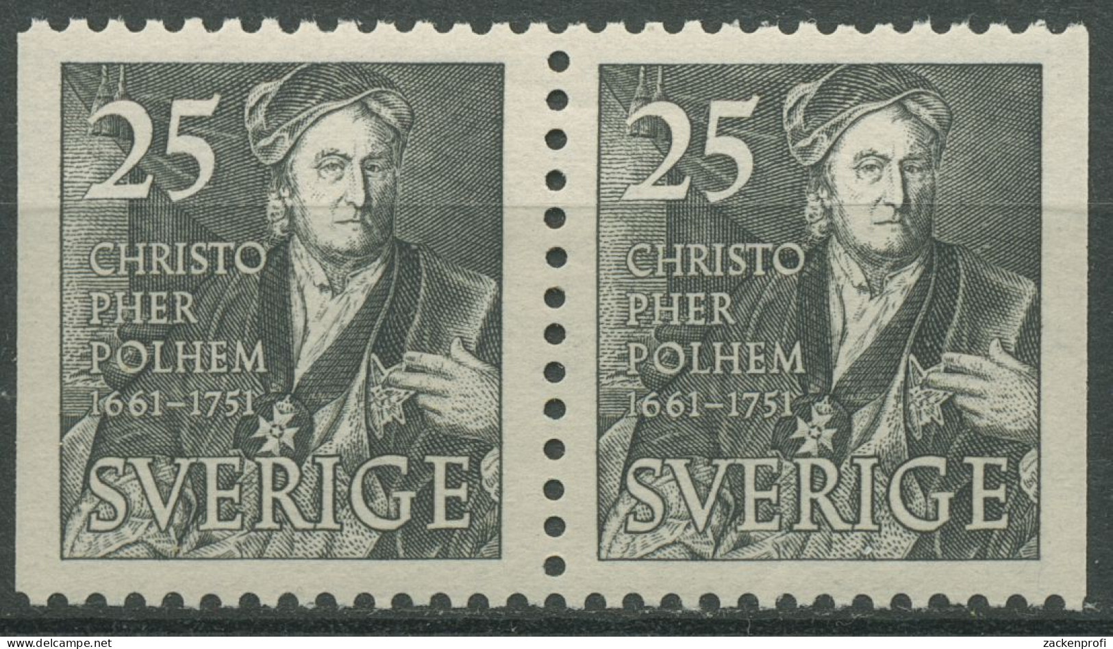 Schweden 1951 Ingenieur Christopher Polhem 363 Dl/Dr Paar Postfrisch - Ungebraucht