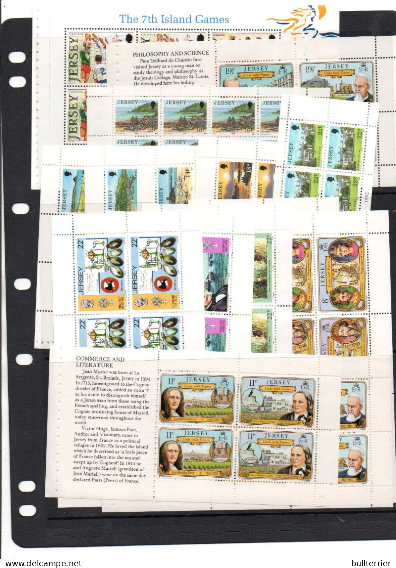 JERSEY - MODERN MNH SELECTION IC BOOKLET PANES, FACE VALUE ALONE IS £75+  Bargain Lot - Jersey