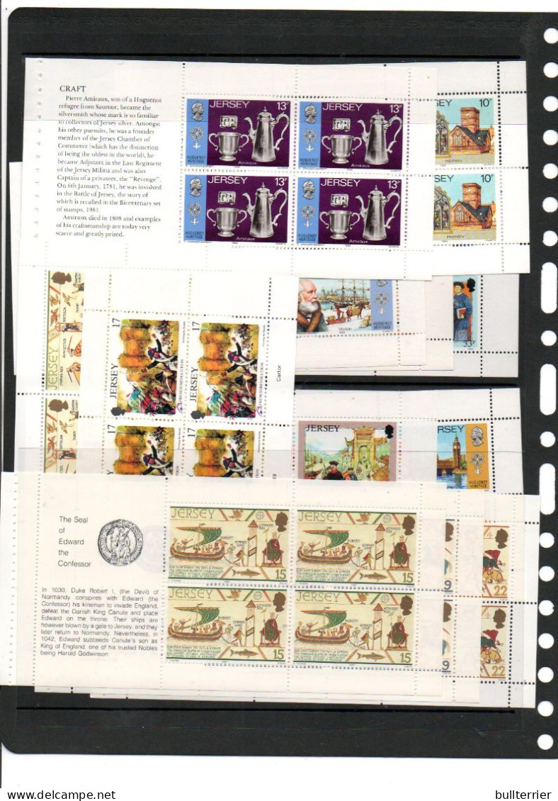 JERSEY - MODERN MNH SELECTION IC BOOKLET PANES, FACE VALUE ALONE IS £75+  Bargain Lot - Jersey