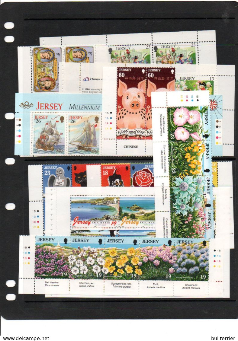 JERSEY - MODERN MNH SELECTION IC BOOKLET PANES, FACE VALUE ALONE IS £75+  Bargain Lot - Jersey