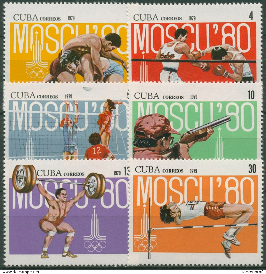 Kuba 1979 Olympia Sommerspiele Moskau 2413/18 Postfrisch - Nuevos