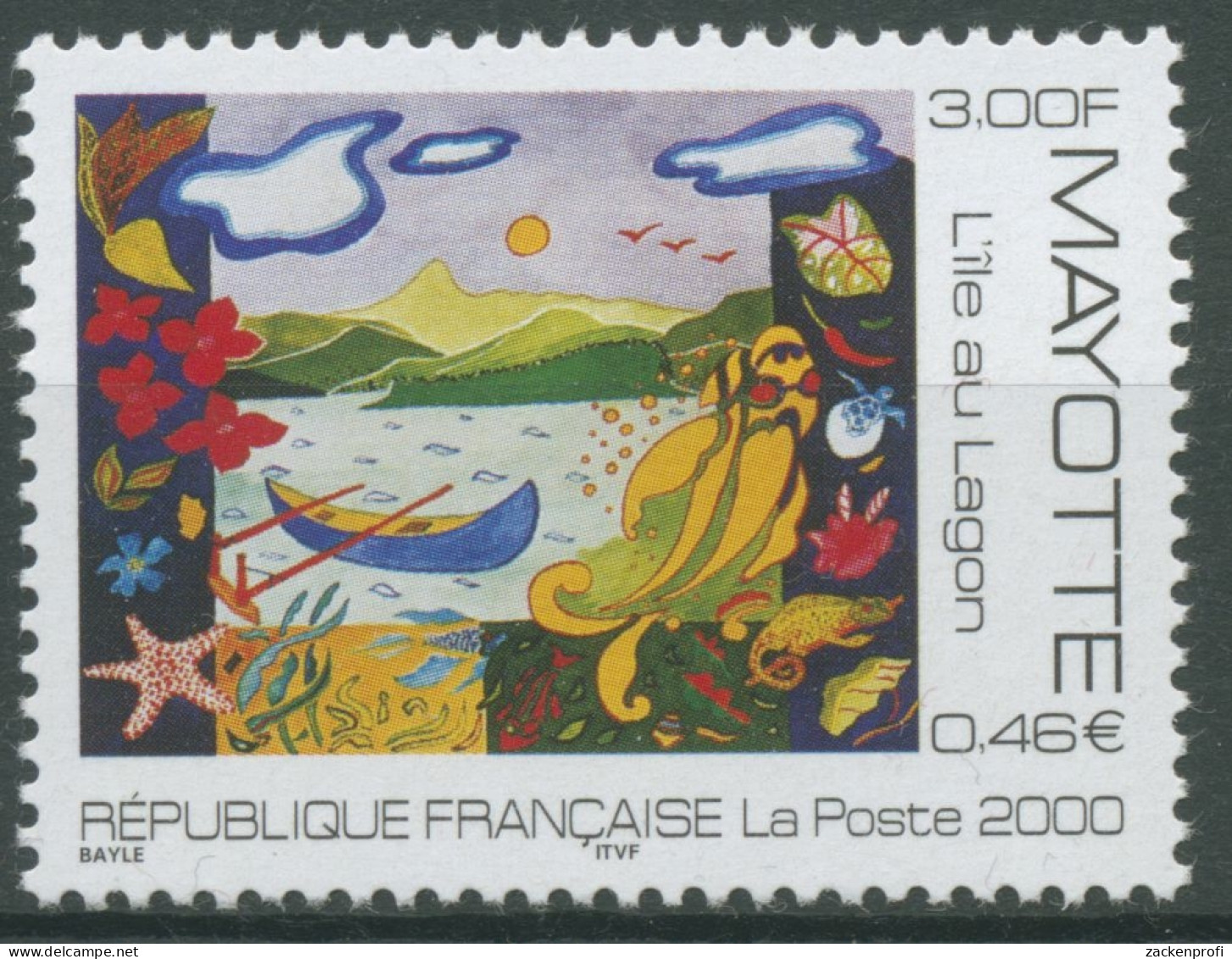 Mayotte 2000 Insel Und Lagune Tiere Pflanzen 82 Postfrisch - Nuevos